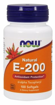 Imagine produs Now Vitamin E-200 Natural 100 softgels