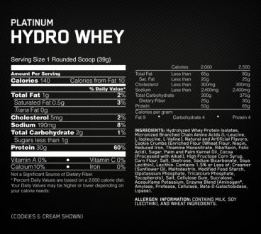 Imagine produs ON Platinum Hydrowhey